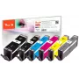 Peach 320523 μελανοδοχείο 6 τεμ. συμβατό υψηλής (XL) απόδοσης μαύρο, cyan, γκρι, magenta, κίτρινο