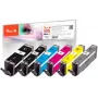Peach 320525 μελανοδοχείο 6 τεμ. συμβατό υψηλής (XL) απόδοσης μαύρο, cyan