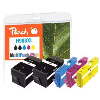 Peach PI300-865 μελανοδοχείο 5 τεμ. συμβατό υψηλής (XL) απόδοσης μαύρο, cyan, magenta, κίτρινο