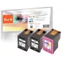 Peach PI300-1046 μελανοδοχείο 3 τεμ. συμβατό τυπικής απόδοσης μαύρο, cyan, magenta, κίτρινο
