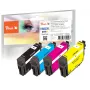 Peach PI200-970 Μελάνι 4 τεμ. συμβατό υψηλής (XL) απόδοσης μαύρο, κυανό, ματζέντα, κίτρινο