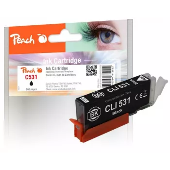 Peach PI100-498 Μελάνι 1 τεμ. συμβατό τυπικής απόδοσης μαύρο