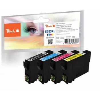 Peach PI200-994 Μελάνι 4 τεμ. συμβατό υψηλής (XL) χωρητικότητας μαύρο, κυανό, ματζέντα, κίτρινο