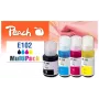 Peach 321328 Μελάνι 4 τεμ. συμβατό τυπικό μαύρο, κυανό, ματζέντα, κίτρινο