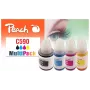 Peach PI100-440 Μελάνι 4 τεμ. συμβατό μαύρο, κυανό, ματζέντα, κίτρινο