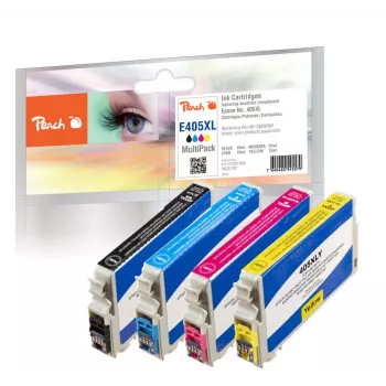 Peach PI200-908 Μελάνι 4 τεμ. συμβατό υψηλής (XL) απόδοσης μαύρο, κυανό, ματζέντα, κίτρινο