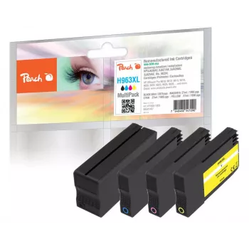 Peach PI300-1005 μελανοδοχείο 4 τεμ. συμβατό υψηλή (XL) απόδοση μαύρο, cyan, magenta, κίτρινο