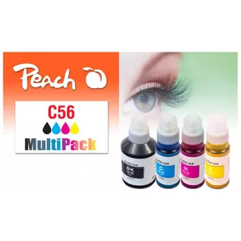 Peach 321697 μελανοδοχείο 4 τεμ. συμβατό τυπική απόδοση μαύρο, cyan, magenta, κίτρινο
