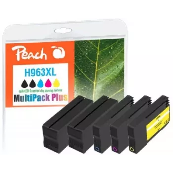 Peach PI300-1032 μελανοδοχείο 5 τεμ. συμβατό υψηλή (XL) απόδοση μαύρο, cyan, ροζ, κίτρινο