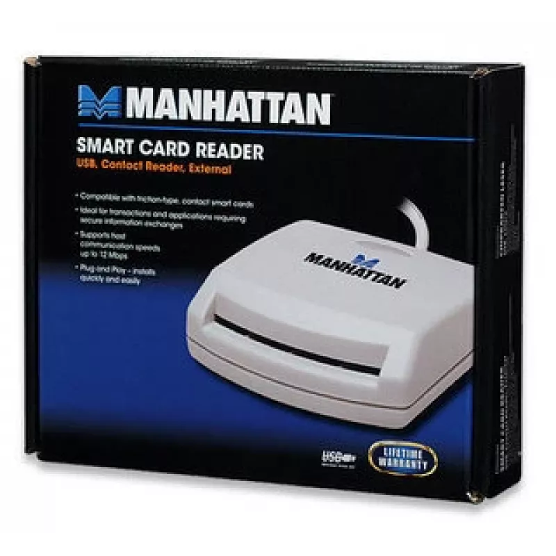 Manhattan 172844 αναγνώστης smartcard USB 1.1 λευκό