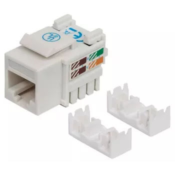 Intellinet Keystone Jack, Cat6, UTP, LSA, λευκό, επίπεδο, λευκό, RJ-45, υποδοχή θηλυκή, 22/26, Cat6