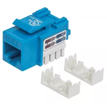 Intellinet υποδοχή Keystone, Cat6, UTP, LSA, μπλε, επίπεδη, μπλε, RJ-45, υποδοχή θηλυκή, 22/26, Cat6