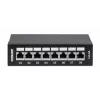 Intellinet Patch Panel, Cat6a, FTP, 8-Port, Desktop, θωρακισμένο, 90° Top-Entry LSA λωρίδες, μαύρο