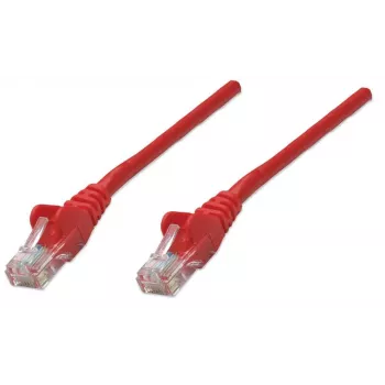 Intellinet δικτυακό patch καλώδιο, Cat6, 0,5m, κόκκινο, CCA, U/UTP, PVC, RJ45, επιχρυσωμένες επαφές, χωρίς γλωττίδα, ενσωματωμένη προστασία από τσάκισμα, εφ' όρου ζωής εγγύηση