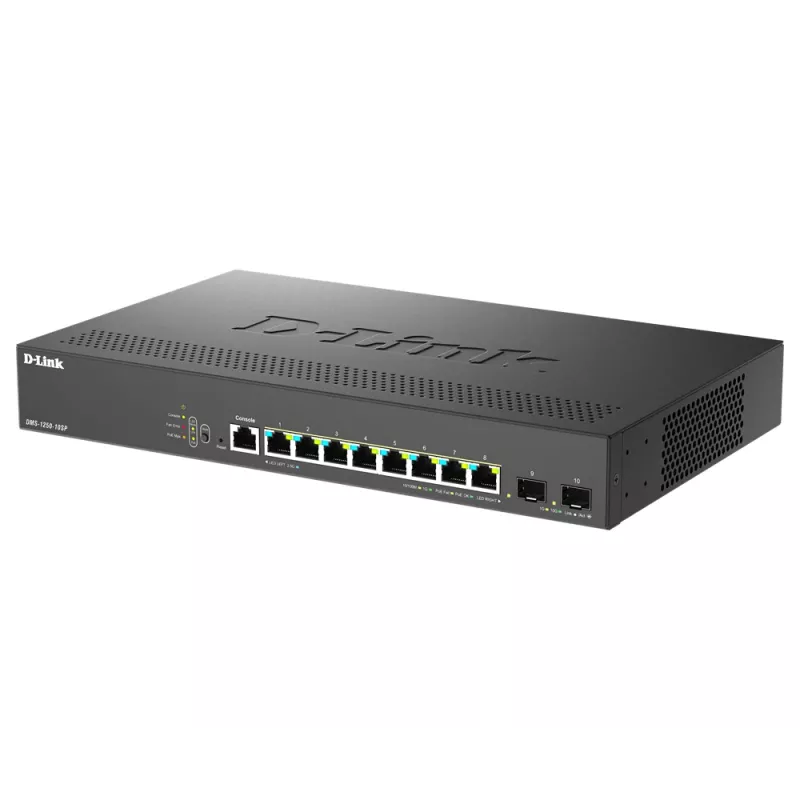 D-Link DMS-1250-10SP/E switch δικτύου Managed 2.5G Ethernet (100/1000/2500) Power over Ethernet (PoE) μαύρο