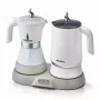 Ariete 1344 Breakfast Station, 3 συσκευές σε 1: Καφετιέρα Moka, Βραστήρας, Συσκευή αφρού γάλακτος για ζεστό και κρύο γάλα, 500 W, 2/4 φλιτζάνια, διατηρεί τον καφέ ζεστό, 5 λειτουργίες, Λευκό