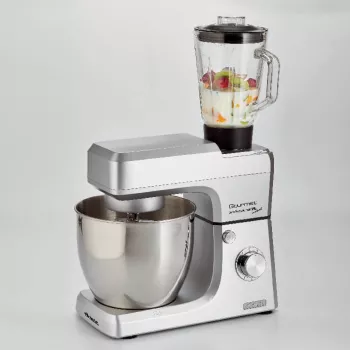 Ariete 1598 Gourmet Professional 7L Metal - Πλανητικός μίξερ με μπλέντερ - Μπολ ανοξείδωτου χάλυβα - 7 L - Γυάλινη κανάτα - 1200 Watt - 6 ταχύτητες