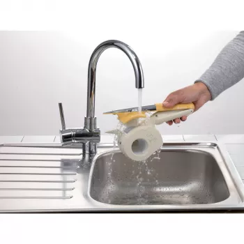 Ariete 457 Gratì Waterproof – Αδιάβροχος ηλεκτρικός τρίφτης – Ασύρματος – Πλένεται κάτω από τρεχούμενο νερό – 2 κυλίνδρους ανοξείδωτου χάλυβα – Λευκό και Κίτρινο