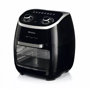 Ariete 4619 Airy Fryer Φούρνος – Φριτέζα αέρα και ηλεκτρικός φούρνος με περιστρεφόμενη σούβλα – Περιστρεφόμενο καλάθι – Αφυγραντήρας τροφίμων – 2000 Watt – 11 λίτρα – Ατσάλι
