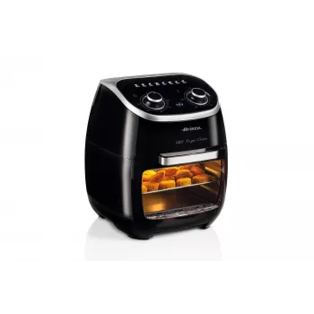 Ariete 4619 Airy Fryer Φούρνος – Φριτέζα αέρα και ηλεκτρικός φούρνος με περιστρεφόμενη σούβλα – Περιστρεφόμενο καλάθι – Αφυγραντήρας τροφίμων – 2000 Watt – 11 λίτρα – Ατσάλι