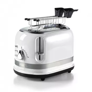 Ariete 149 Modern λευκή τοστιέρα με λαβίδα για 2 φέτες ψωμί, σάντουιτς ή τοστ – 6 βαθμίδες ροδίσματος – Λειτουργία απόψυξης – Σειρά Modern – Λευκό
