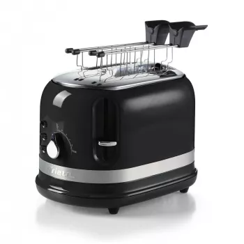 Ariete 149 Modern λευκή τοστιέρα με λαβίδα για 2 φέτες ψωμί, σάντουιτς ή τοστ - 6 βαθμίδες ροδίσματος - Απόψυξη - Σειρά Modern - Μαύρο