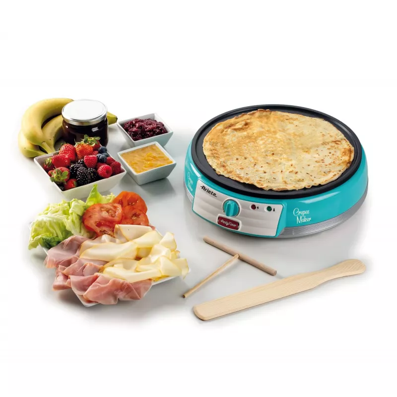 Ariete Maker Ηλεκτρική πλάκα για κρέπες, 1000 W, αντικολλητική, Μπλε