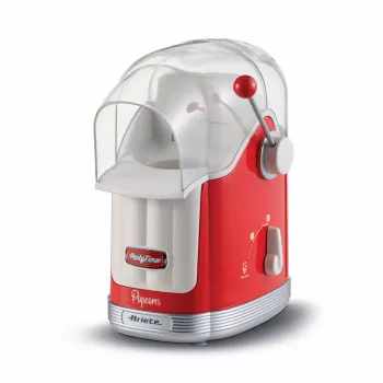 Ariete 2958 Pop Corn Maker Party Time, Μηχανή ποπ κορν με μοχλό, 1100 Watt, χωρητικότητα 600 g, παρασκευή με ζεστό αέρα χωρίς λιπαρά, Κόκκινο