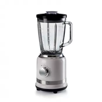 Ariete Modern White Blender με γυάλινη κανάτα, επιτραπέζιο μπλέντερ, 1,5 L, λειτουργία παλμού, θρυμματισμός πάγου, 1000 W, λευκό