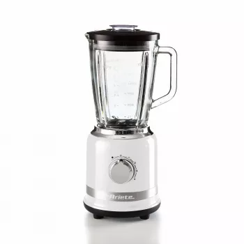 Ariete Modern White Blender με γυάλινη κανάτα, επιτραπέζιο μπλέντερ, 1,5 L, λειτουργία παλμού, θρυμματισμός πάγου, 1000 W, λευκό