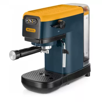Ariete 1399 μηχανή espresso, για σκόνη και κάψουλες ESE, 1300 W, χωρητικότητα 1,1 l, πίεση 15 bar, φίλτρα για 1, 2 φλιτζάνια και κάψουλες ESE, cappuccino, κίτρινο