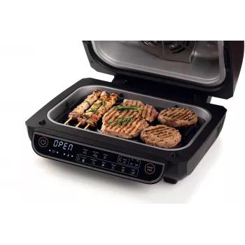 Ariete 4635 Air Fryer Grill, φριτέζα θερμού αέρα και γκριλ, γκριλ για μπριζόλα, 1700 W, χωρητικότητα 8 l, τηγάνισμα και γκριλ, 8 λειτουργίες μαγειρέματος, χρονοδιακόπτης, μαύρο