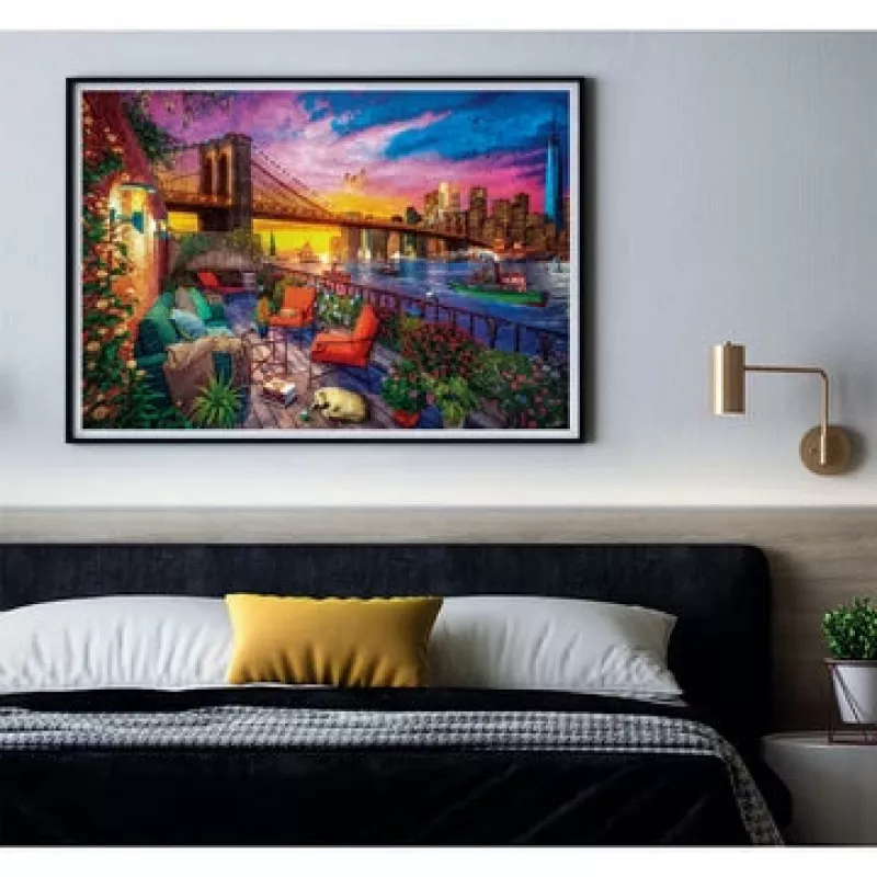 Clementoni Manhattan Balkon-Sonnenuntergang Παζλ 3000 τεμ. Πόλη