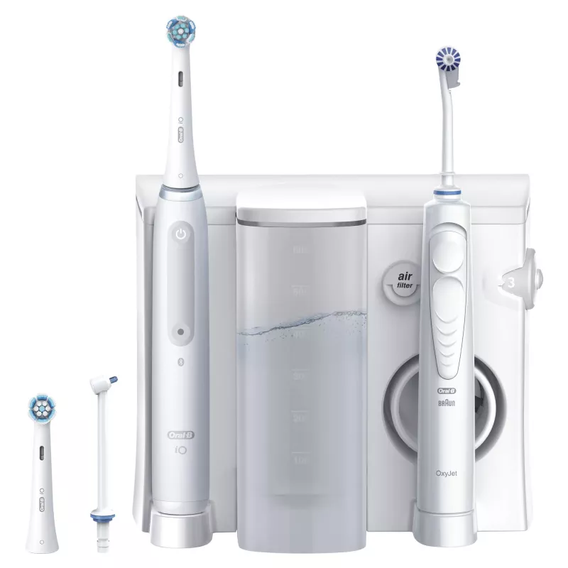 Oral-B iO4 & OxyJet Κέντρο στοματικής φροντίδας, λευκό