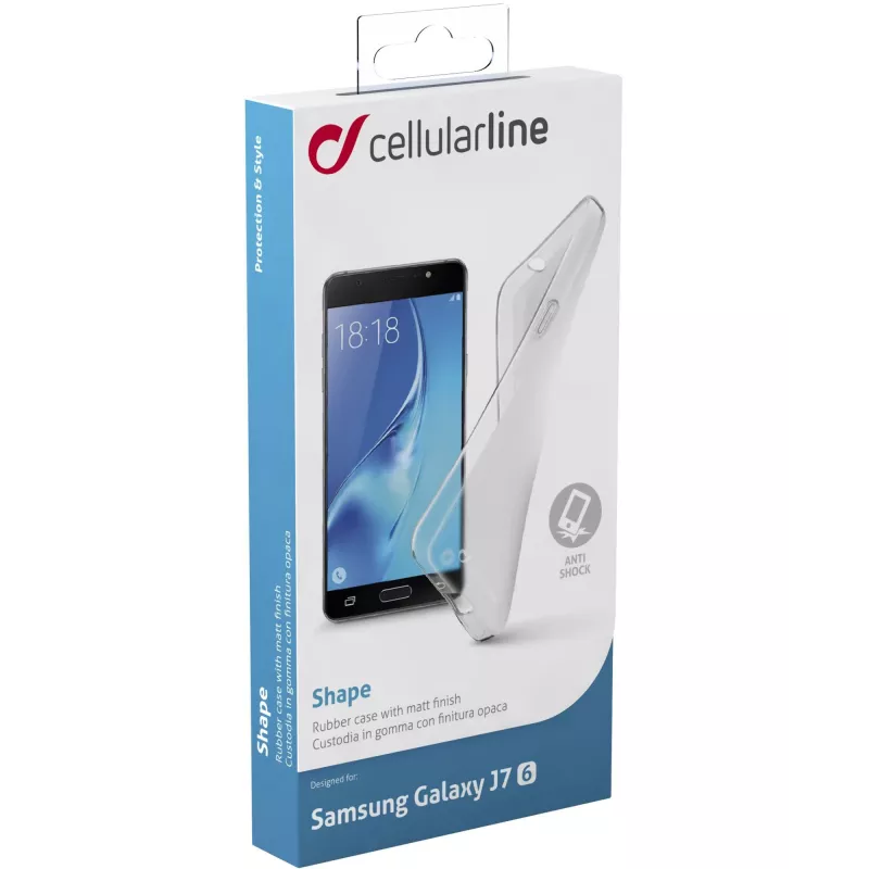 Cellularline Shape - Galaxy J7 (2016), Θήκη, Samsung, Galaxy J7, 14 cm (5.5 ίντσες), Διαφανές