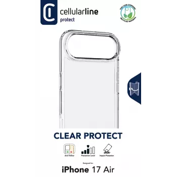 Cellularline Clear Protect - iPhone Air Σκληρή θήκη με λαστιχένια περιγράμματα