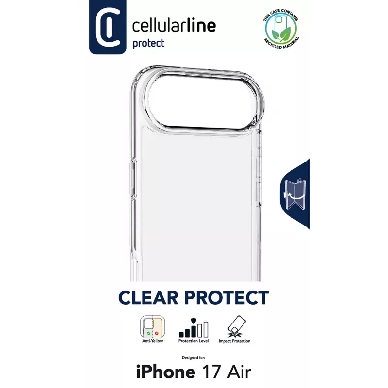 Cellularline Clear Protect - iPhone Air Σκληρή θήκη με λαστιχένια περιγράμματα