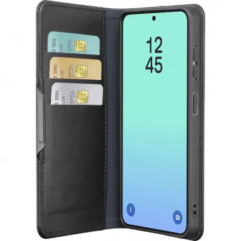 Cellularline Book Agenda - Galaxy S26 Θήκη τύπου βιβλίου με φινίρισμα τεχνητού δέρματος, μαγνητικό κούμπωμα, προστασία RFID και λειτουργία βάσης.
