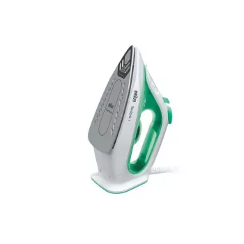Braun TexStyle 1 SI 1040 GR Σίδερο ατμού Κεραμική πλάκα σιδερώματος 2000 W Πράσινο, Λευκό