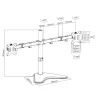 Techly ICA-LCD 2524 Βάση οθόνης / βάση 81,3 cm (32 ίντσες) Τραπέζι Μαύρο