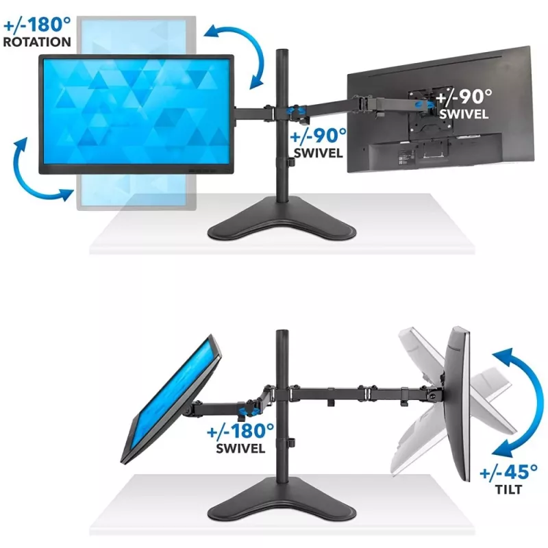 Techly ICA-LCD 2524 Βάση οθόνης / βάση 81,3 cm (32 ίντσες) Τραπέζι Μαύρο