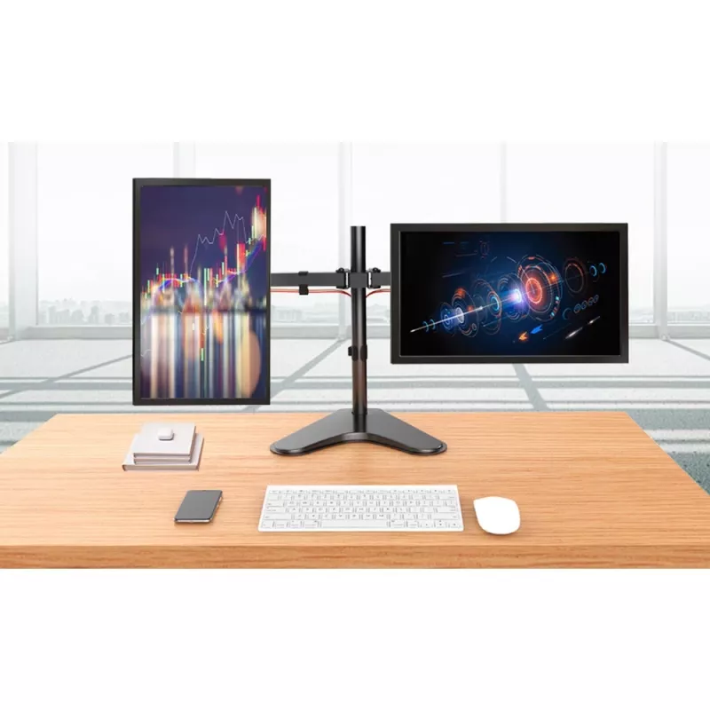Techly ICA-LCD 2524 Βάση οθόνης / βάση 81,3 cm (32 ίντσες) Τραπέζι Μαύρο