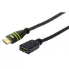 Techly HDMI High Speed καλώδιο επέκτασης με Ethernet 4K 30Hz M/F 1,0 m
