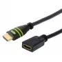 Techly HDMI High Speed καλώδιο επέκτασης με Ethernet 4K 60Hz M/B 1,8 m