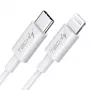 Techly Καλώδιο φόρτισης και συγχρονισμού USB-C σε Lightning 1 m Λευκό
