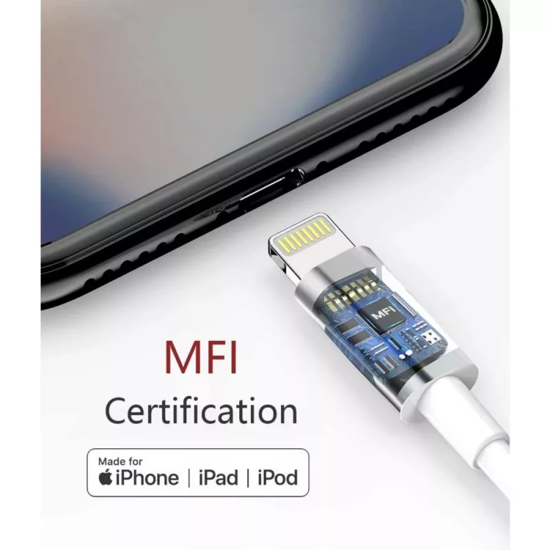 Techly Καλώδιο φόρτισης και συγχρονισμού USB-C σε Lightning 1 m Λευκό