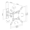 Techly ICA-PLB-400STY 106,7 cm (42 ίντσες) Μαύρο