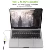 Techly Προσαρμογέας USB 3.1 Type-C σε RJ45 Gigabit Ethernet, Λευκό