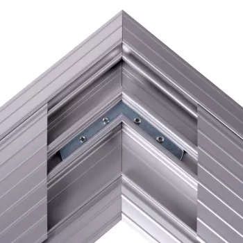 Dataflex Addit Γέφυρα καλωδίων - γωνιακή σύνδεση 482, Ασημί, Αλουμίνιο, 500 kg, 2 cm, 203 mm, 305 mm