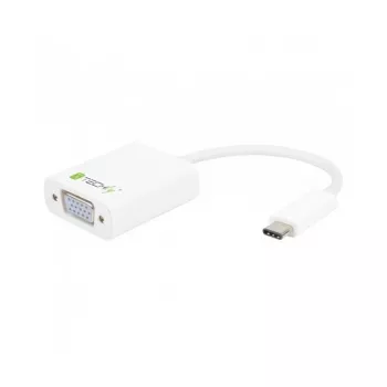 Techly IADAP-USB31-VGA Προσαρμογέας γραφικών USB Λευκό